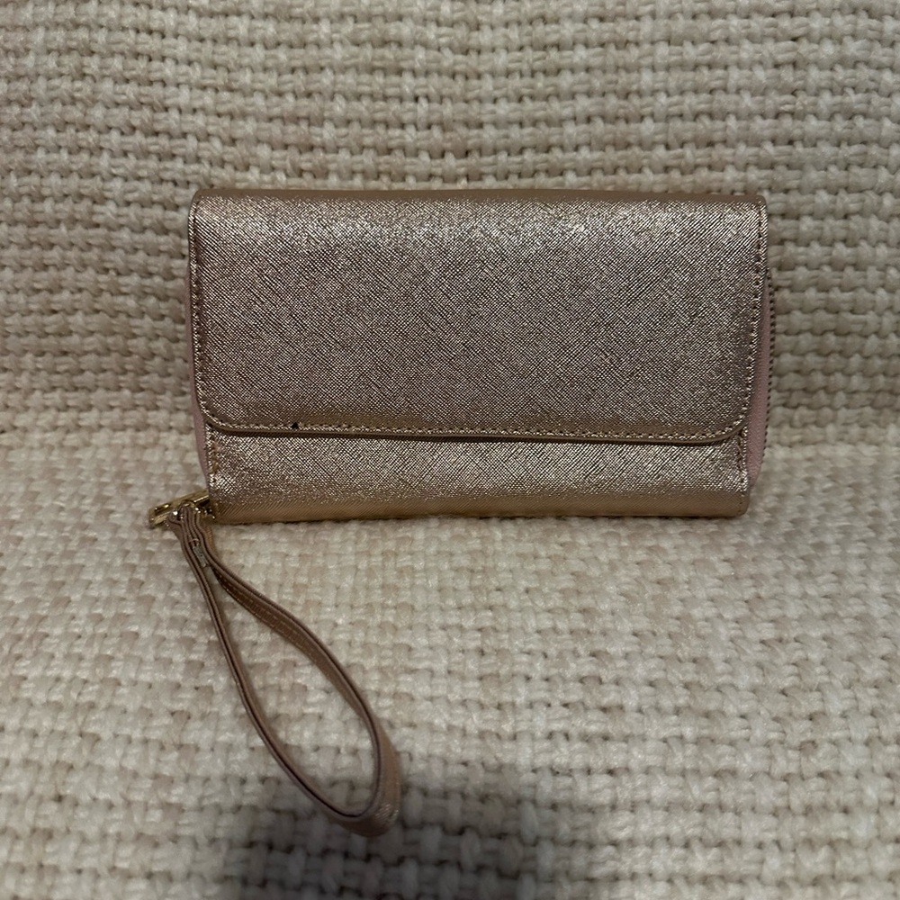 Charlotte Russe Rose Gold Clutch Wristlet